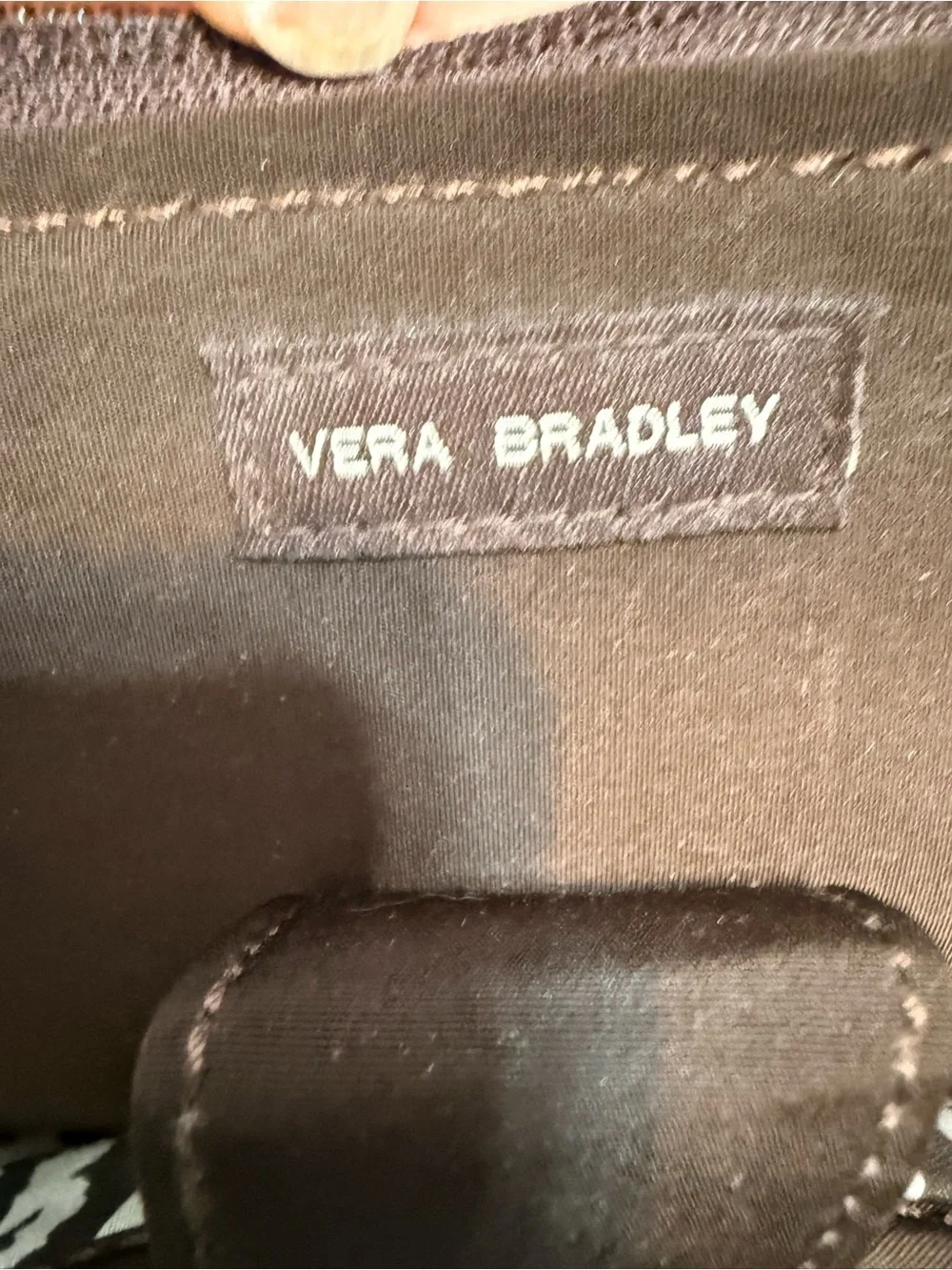 Vera Bradley Quilted Brown Laptop Tote